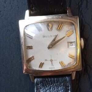Vintage watch watch 60's Bulova Date King 10K Rolled Gold Plated Function